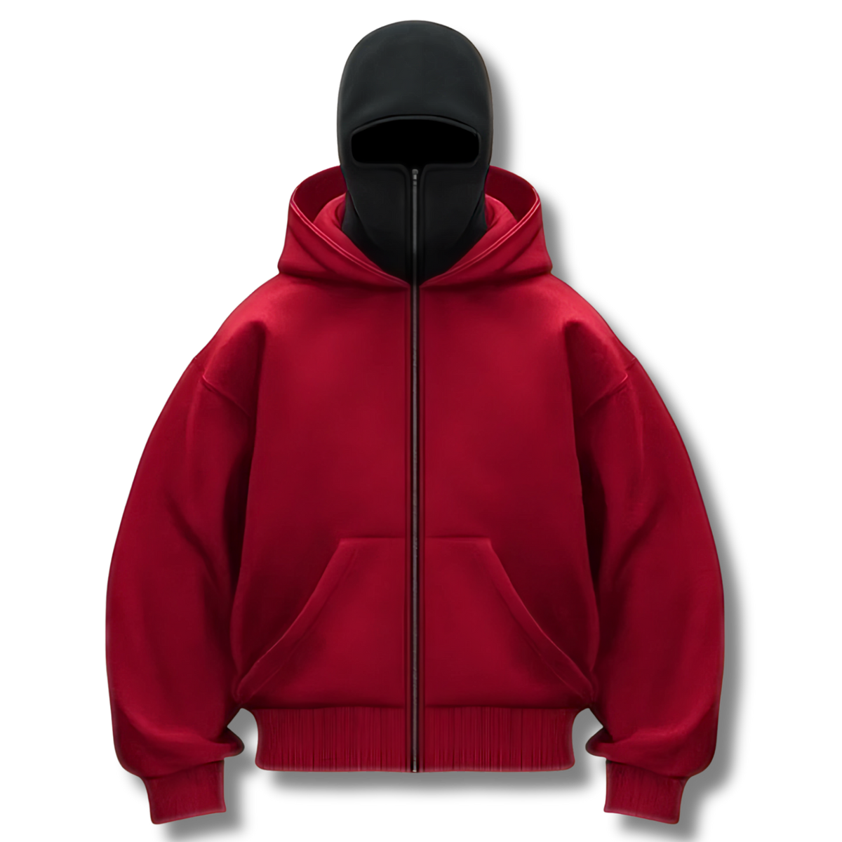 Anti-Social Ninja Hoodie™ - Hoodie med lynlås og integreret maske – Unisex