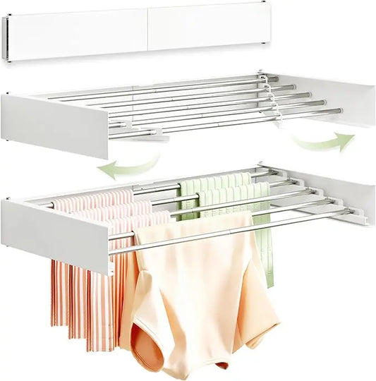 AirFold – Väggmonterad Torkställning (Hopfällbar &amp; Platsbesparande)