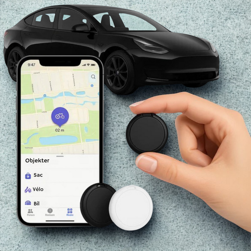AnyTrack™ Pro | Kompakt GPS-tracker til biler – ingen værktøj, ingen ledninger, ingen abonnement – kun ro i sindet 24/7