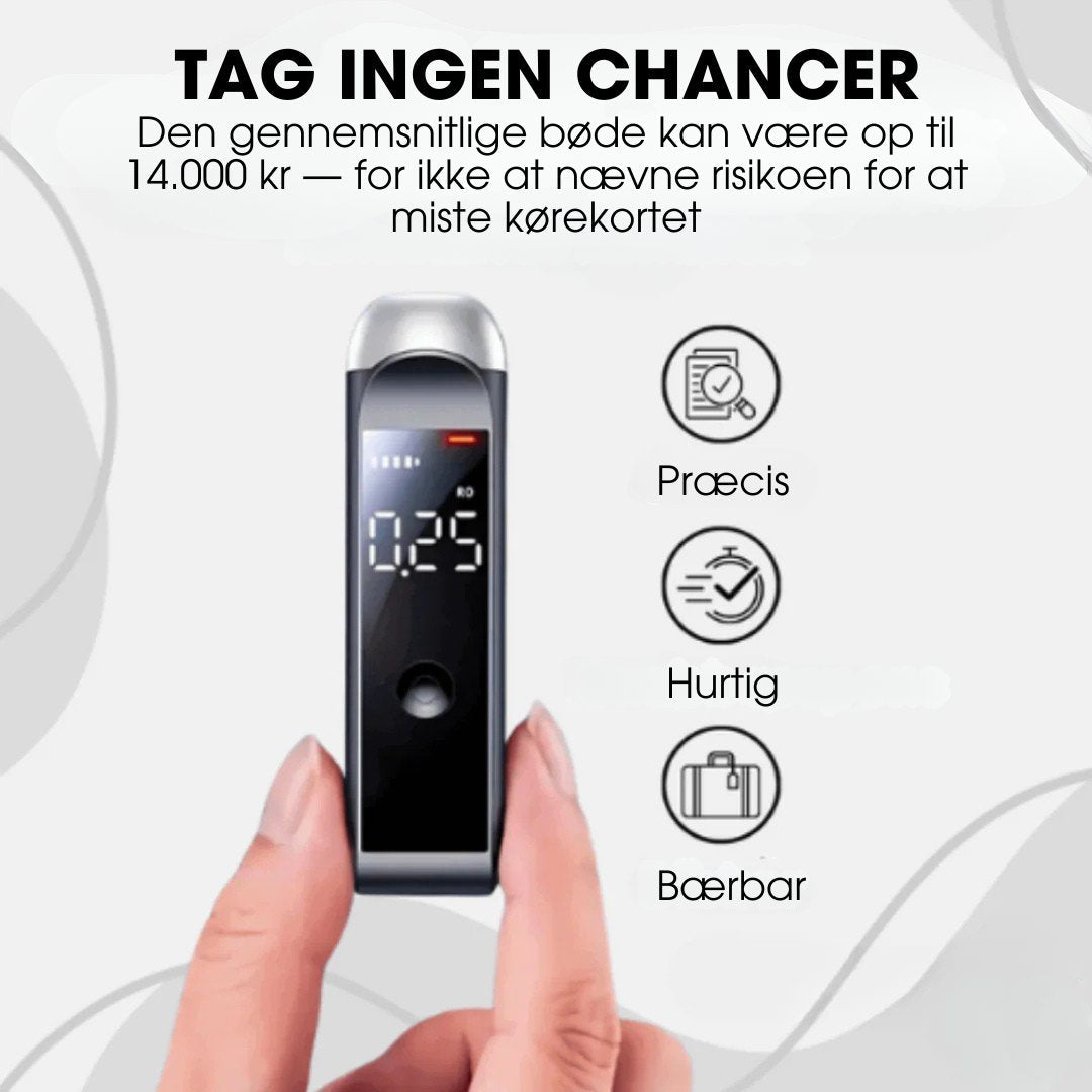 BlowSafe™ – Bærbar Alkoholtester – Hurtige og Præcise Resultater