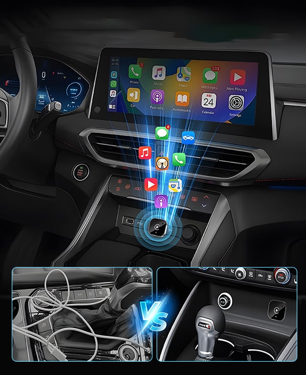 AutoConnect™ Adapter | Trådløs CarPlay & Android Adapter