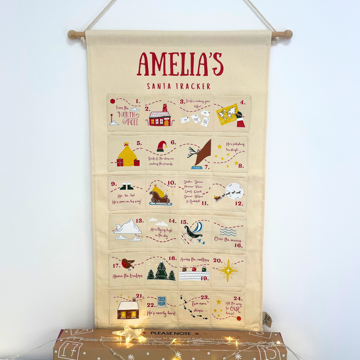 Fabric Christmas Advent Calendar™ - Santa Tracker