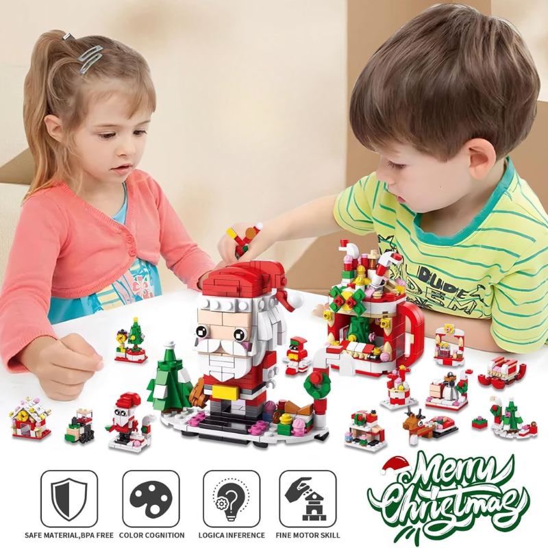 HappyChristmasBlocks: Jule Advents Kalender Byggeklodser Sæt