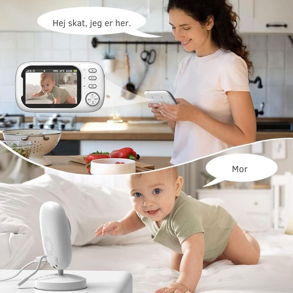 BabyViewCam™ | Smart babyalarm – hold øje med dit barn, uanset hvor du er