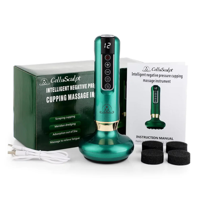 CelluSculpt Pro™ | 4-i-1 -massageapparat med cupping, infrarød og varme – reducerer cellulite og strækmærker synligt