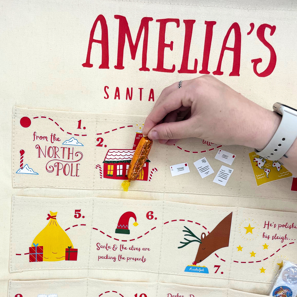 Fabric Christmas Advent Calendar™ - Santa Tracker