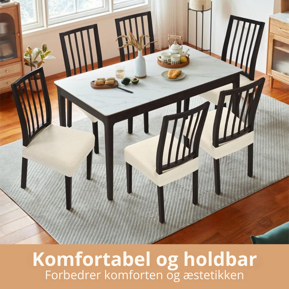 ChairCover™ | Vandtæt betræk der forvandler dine spisestuestole