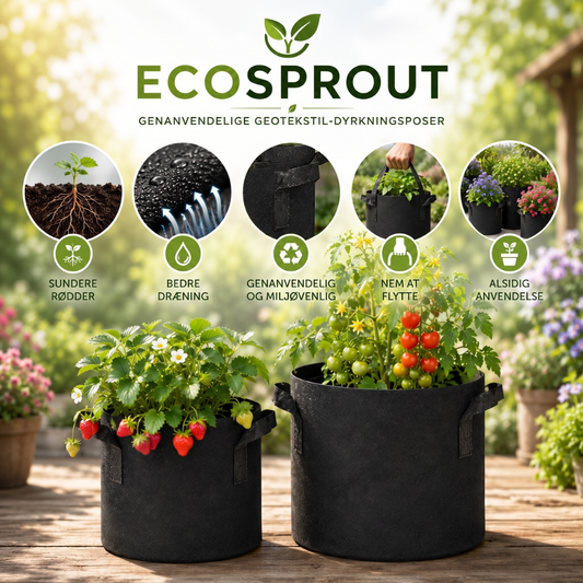 EcoSprout™ – Genanvendelige Planteposer i Geotekstil