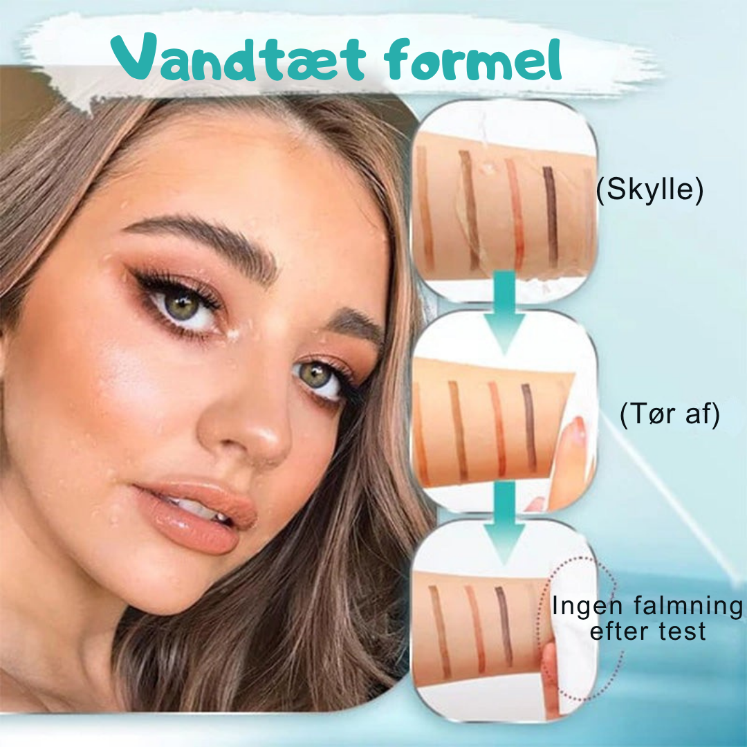 BrynDefinér | 3D Vandtæt mikroblading øjenbrynspenna 4 gaffelspids tatueringspenna (Pakke med 2)