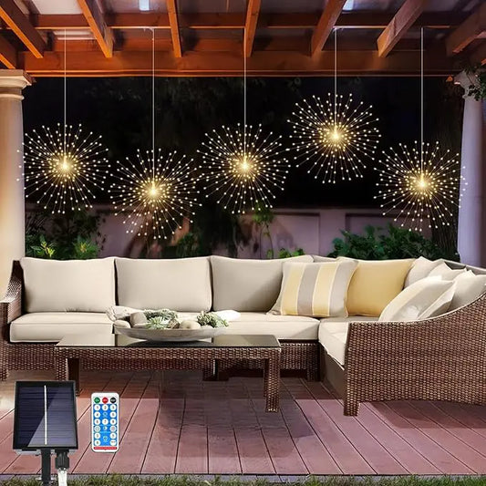 Solar Firework Glow – Solcellsdrivna magiska ljusbollar för uteplats &amp; trädgård