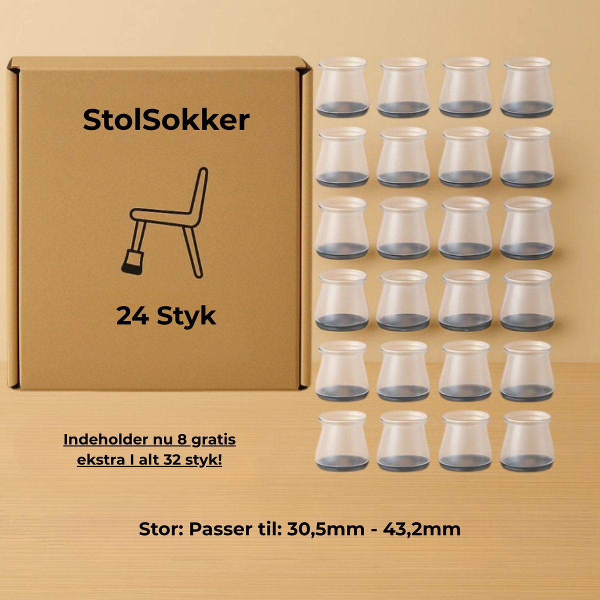 StolSokker™ - Den bedste lydisolerende beskyttelse til dit gulv!