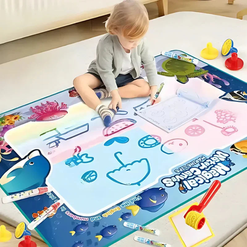 Kletshuts™ KidsWaterCanvas: Genanvendeligt Vanddoodle Lærredssæt Til Børn