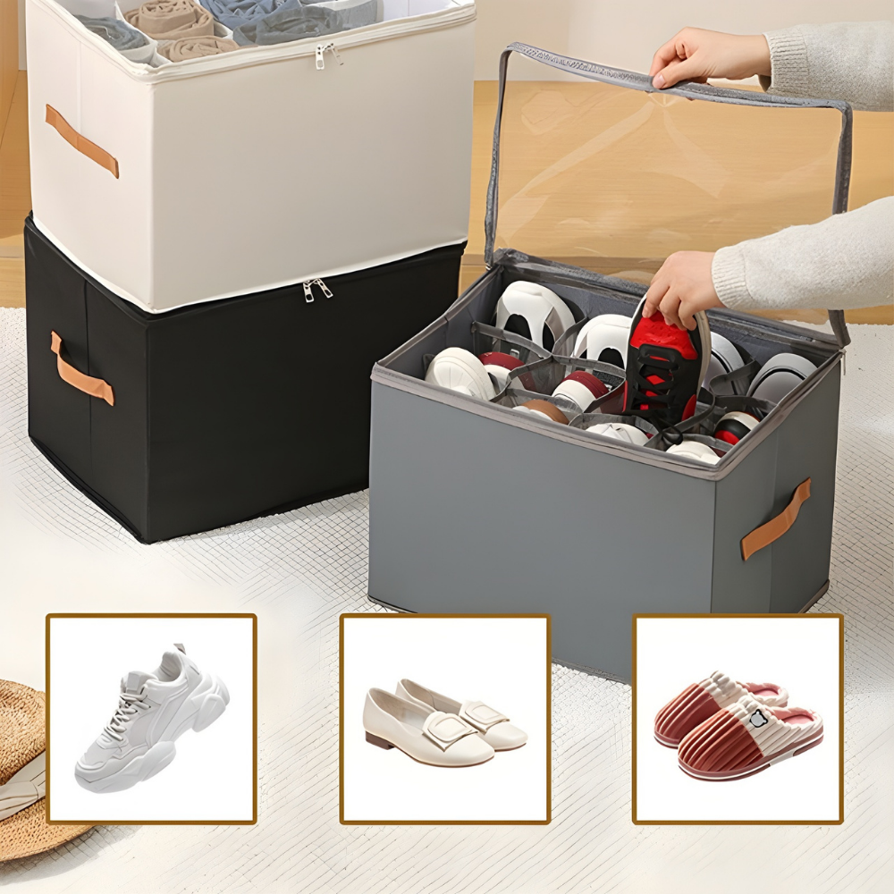 CubiqBox™ – Sammenfoldelig Pladsbesparende Opbevaringsboks