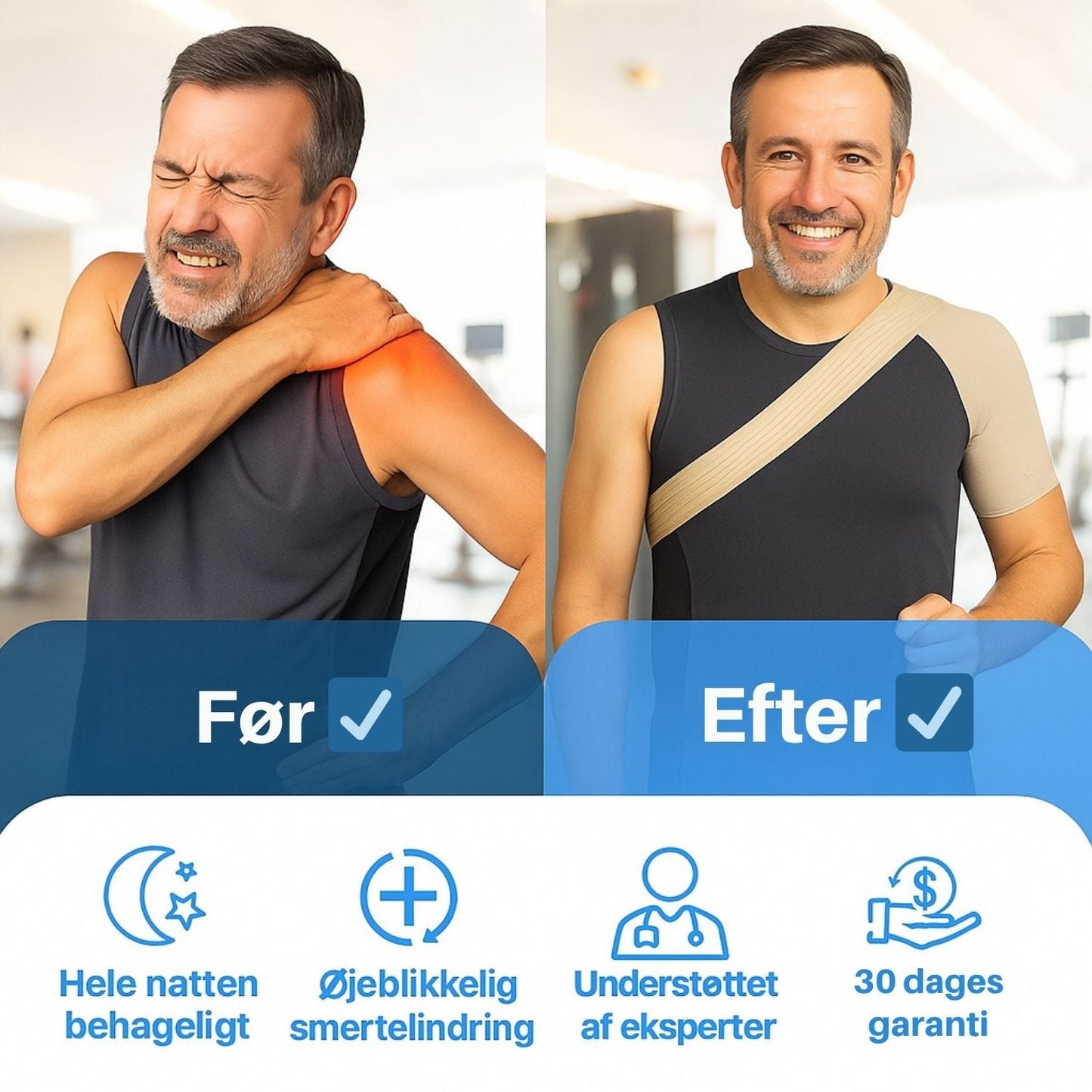 OrthoSleeve™ | Fjern Skuldersmerter På Kun 1 Dag og Sov Uden Smerte