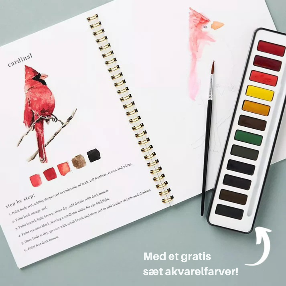 Akvarella Art™ | Sæt gang i din kreativitet med vores sjove akvarel-arbejdsbog!