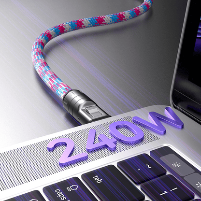 C till C 240W laddningskabel med bärbart armbandsdesign