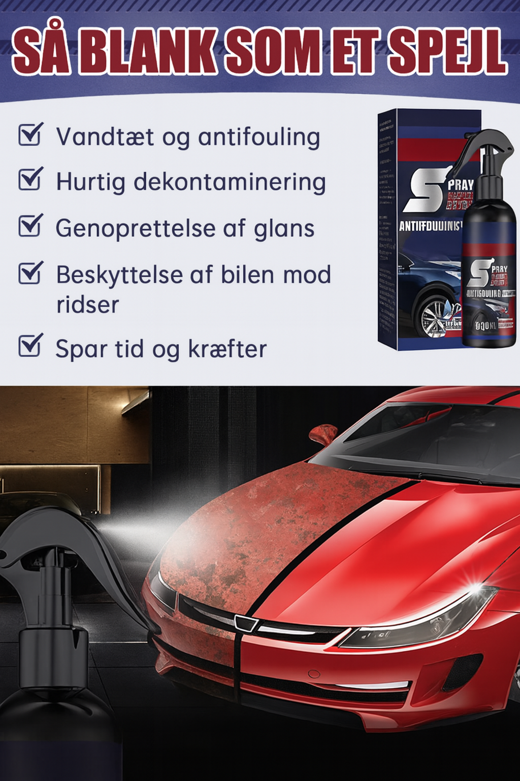 Bil nano coating spray – rens og glans