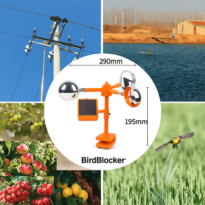 BirdBlocker™ – Effektiv fugleskræmmer drevet af vind, sol og lyd
