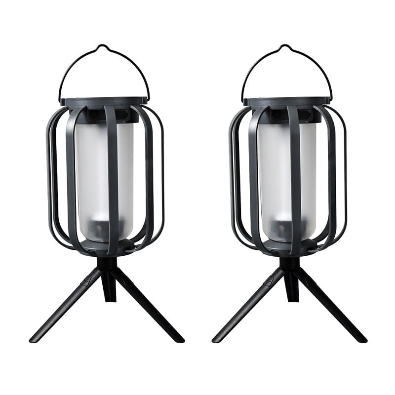 CampFlameGlow™ - Lampe med realistisk flammeeffekt – Opladelig via USB & solenergi