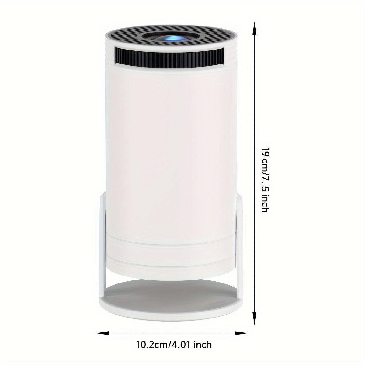 SCUARI Mini Smart Projector met WiFi6 & BT 5.2, Ingebouwd Android OS, 180° Rotatie, Native 720P Ondersteuning voor 1080P, Automatische Correctie, Afstandsbediening – Draagbare Groot Schermprojector voor Kantoor/Thuis/Reizen