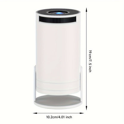 SCUARI Mini Smart Projector met WiFi6 & BT 5.2, Ingebouwd Android OS, 180° Rotatie, Native 720P Ondersteuning voor 1080P, Automatische Correctie, Afstandsbediening – Draagbare Groot Schermprojector voor Kantoor/Thuis/Reizen