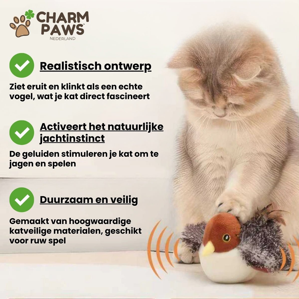 Bird Toys™ Realistisk Simulationsfugl til Katte