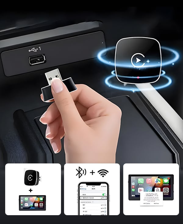 AutoConnect™ Adapter | Trådløs CarPlay & Android Adapter