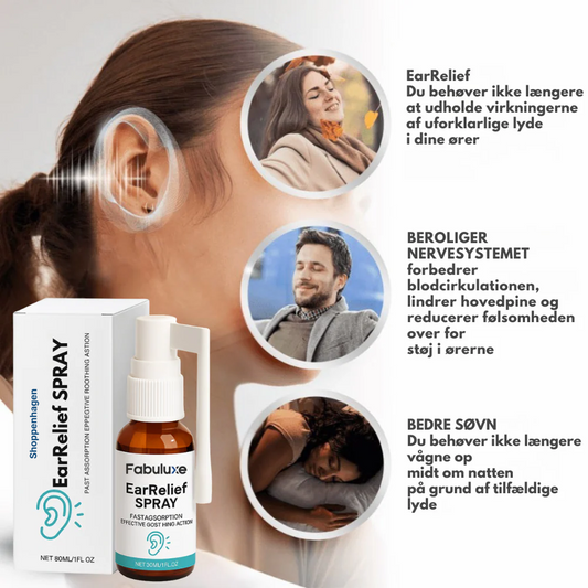 EarReliefSpray™ | Ørespray mod tinnitus og ubehag – lindrer irritation og giver ro