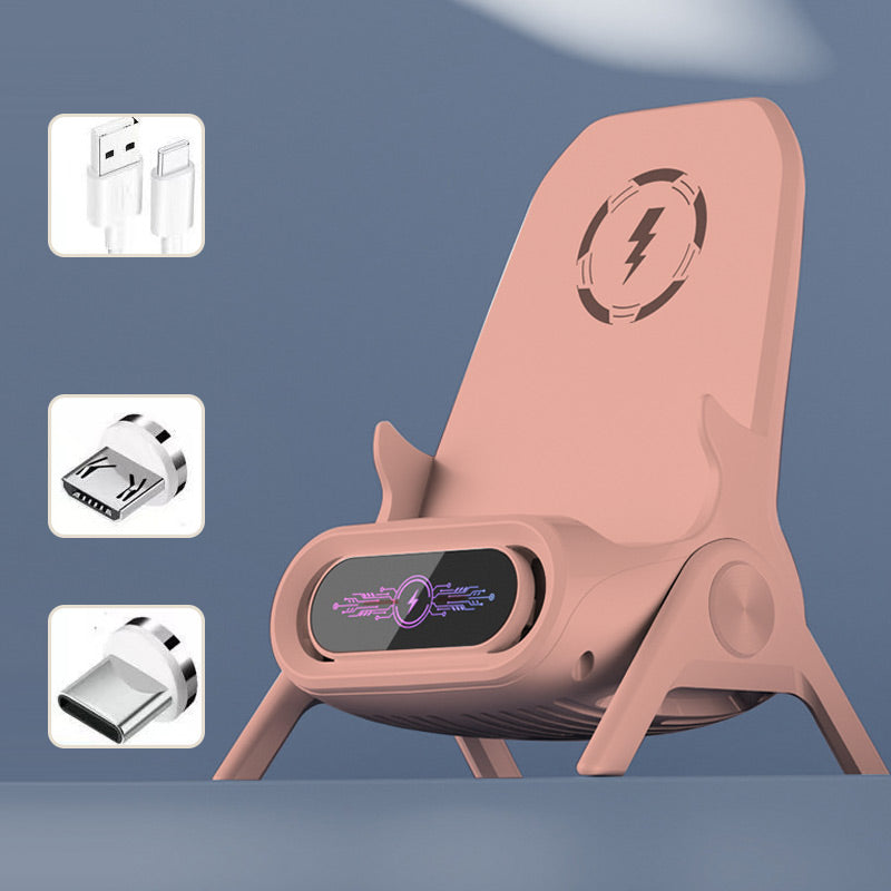 TrådløsHolder | Multifunktionel trådløs hurtigoplader med telefonstand