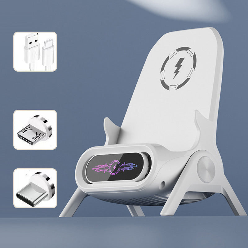 TrådløsHolder | Multifunktionel trådløs hurtigoplader med telefonstand